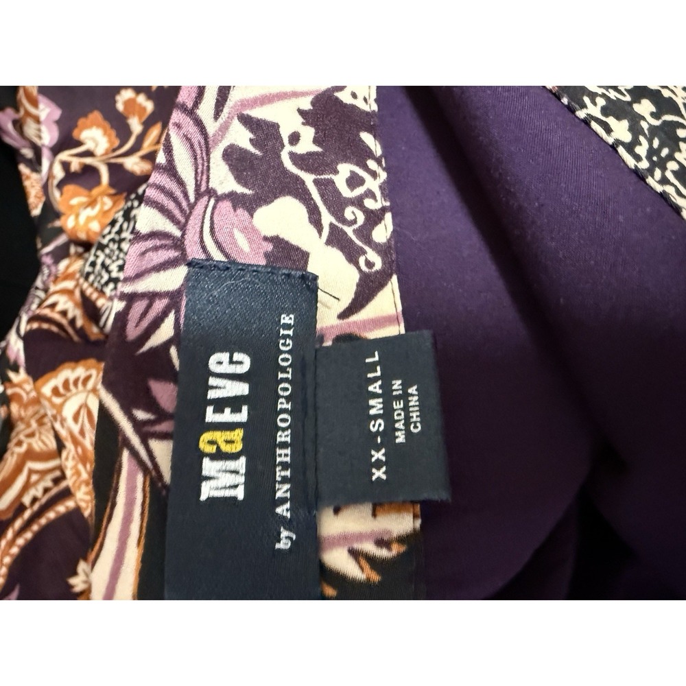 Maeve x Anthropologie Ruffled Wrap Maxi Floral Skirt Sz XXS Fall Autumn - Picture 4 of 8